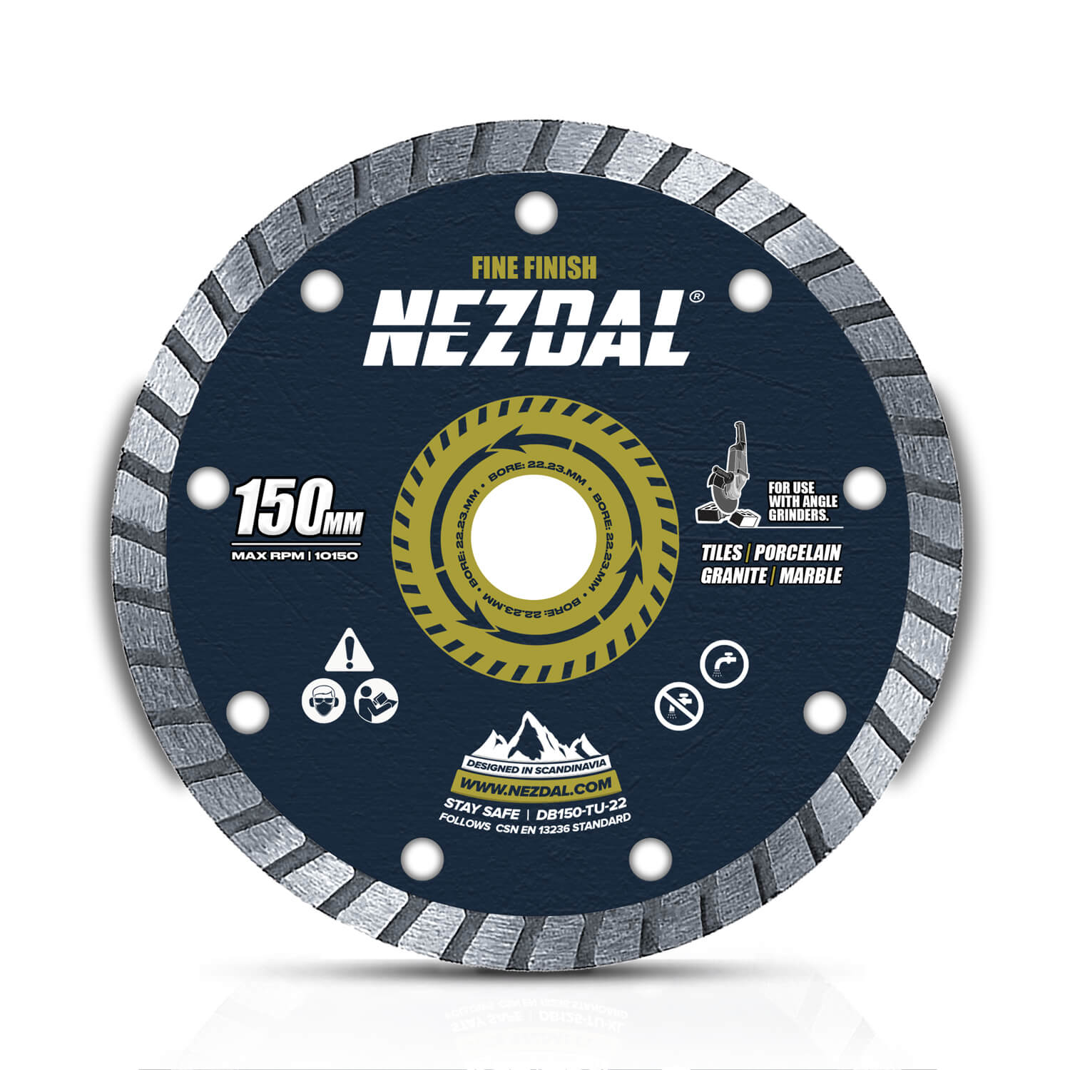 150mm | Fliesen, Marmor, Granit | Superfeine Schnittqualität | Winkelschleiferscheibe