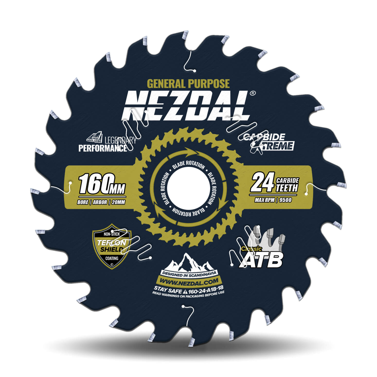 160mm | 24T | General Purpose | Wood | 1,8mm Kerf