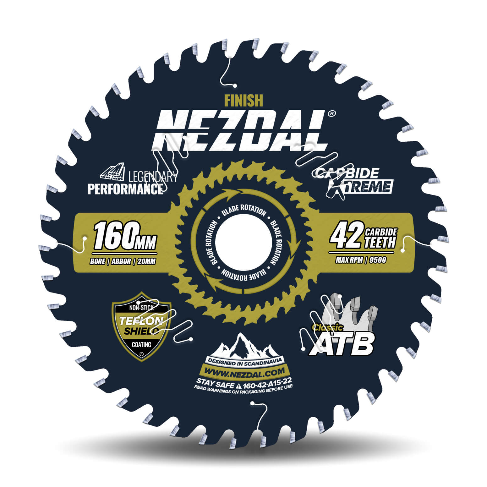 160mm | 42T | Finish | Wood | 2,2mm Kerf