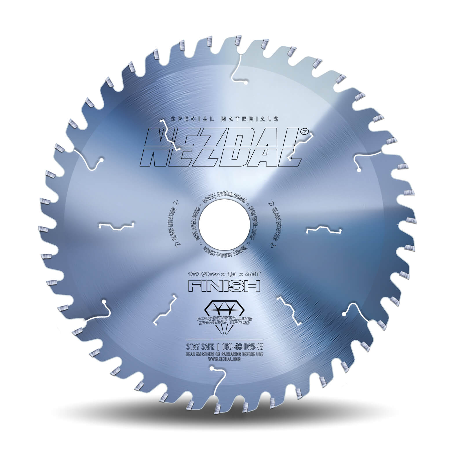 160/165mm | 48T | Laminate Countertops, Laminated Chipboard | Diamond Teeth | 75X Life | 1.8mm Kerf