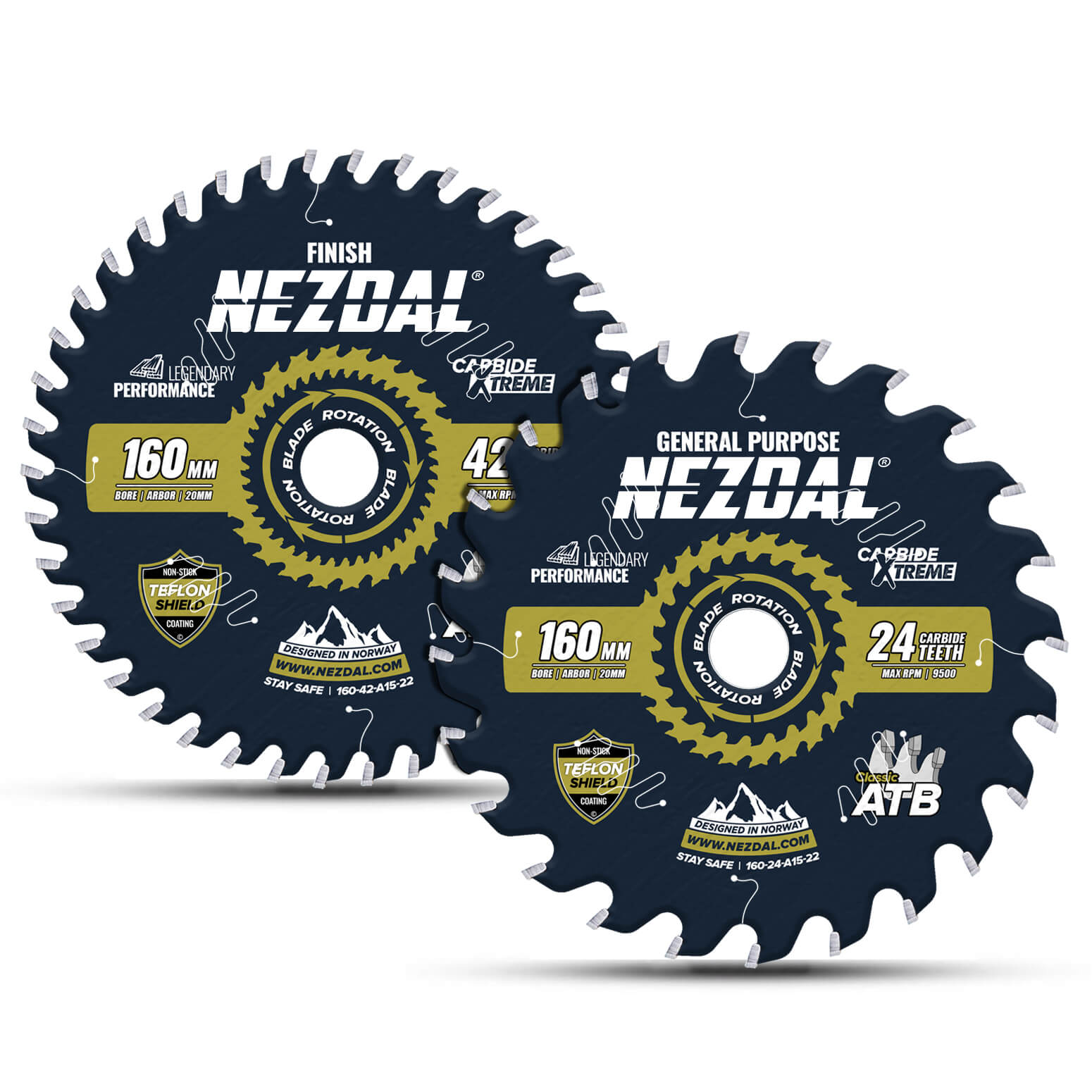 160mm Duo | 24, 42T | General Purpose, Finish | 2,2mm Kerf