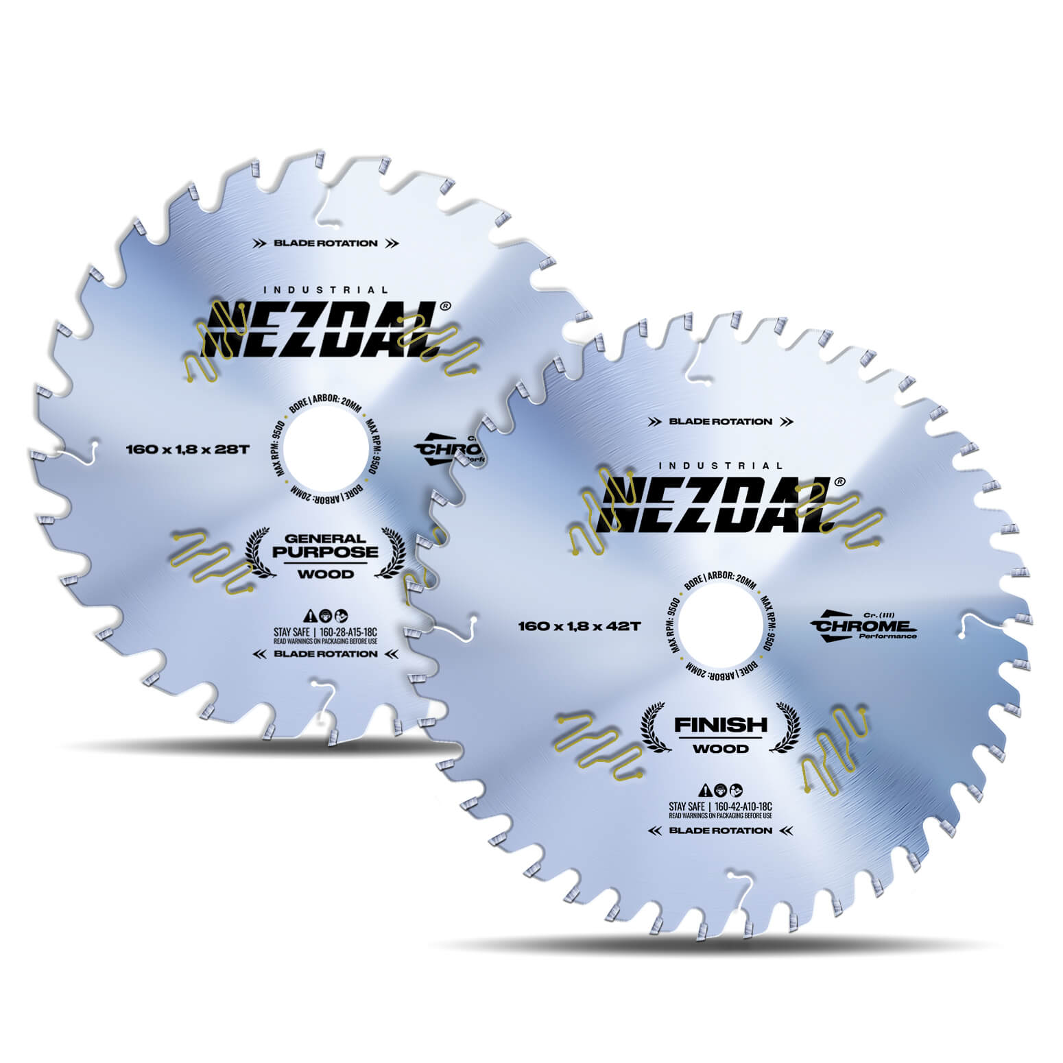 160mm Duo | 28, 42T | General Purpose, Finish | Industrial Quality | 1,8mm Kerf