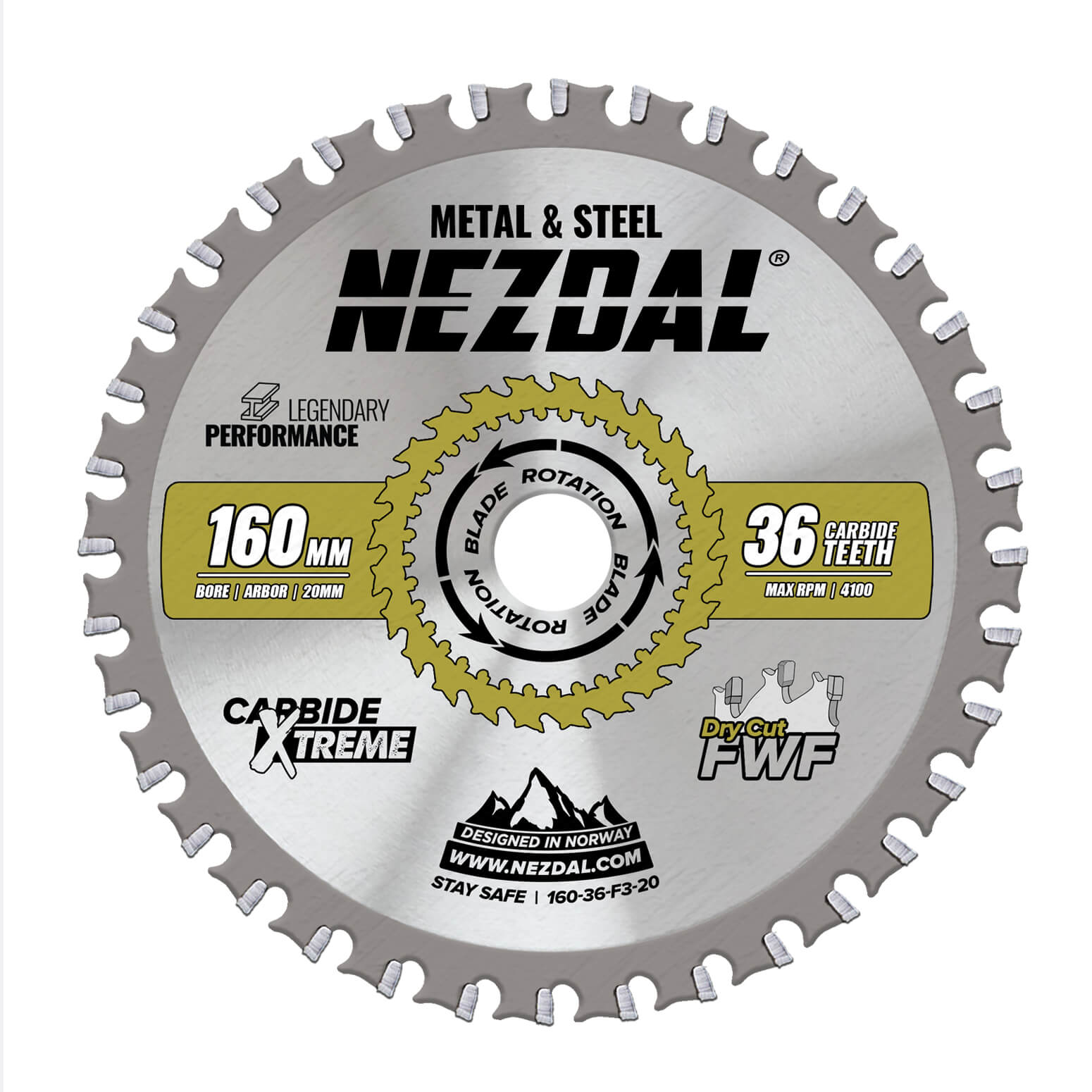 160/165mm | 36T | Metal & Steel | Fast Cuts