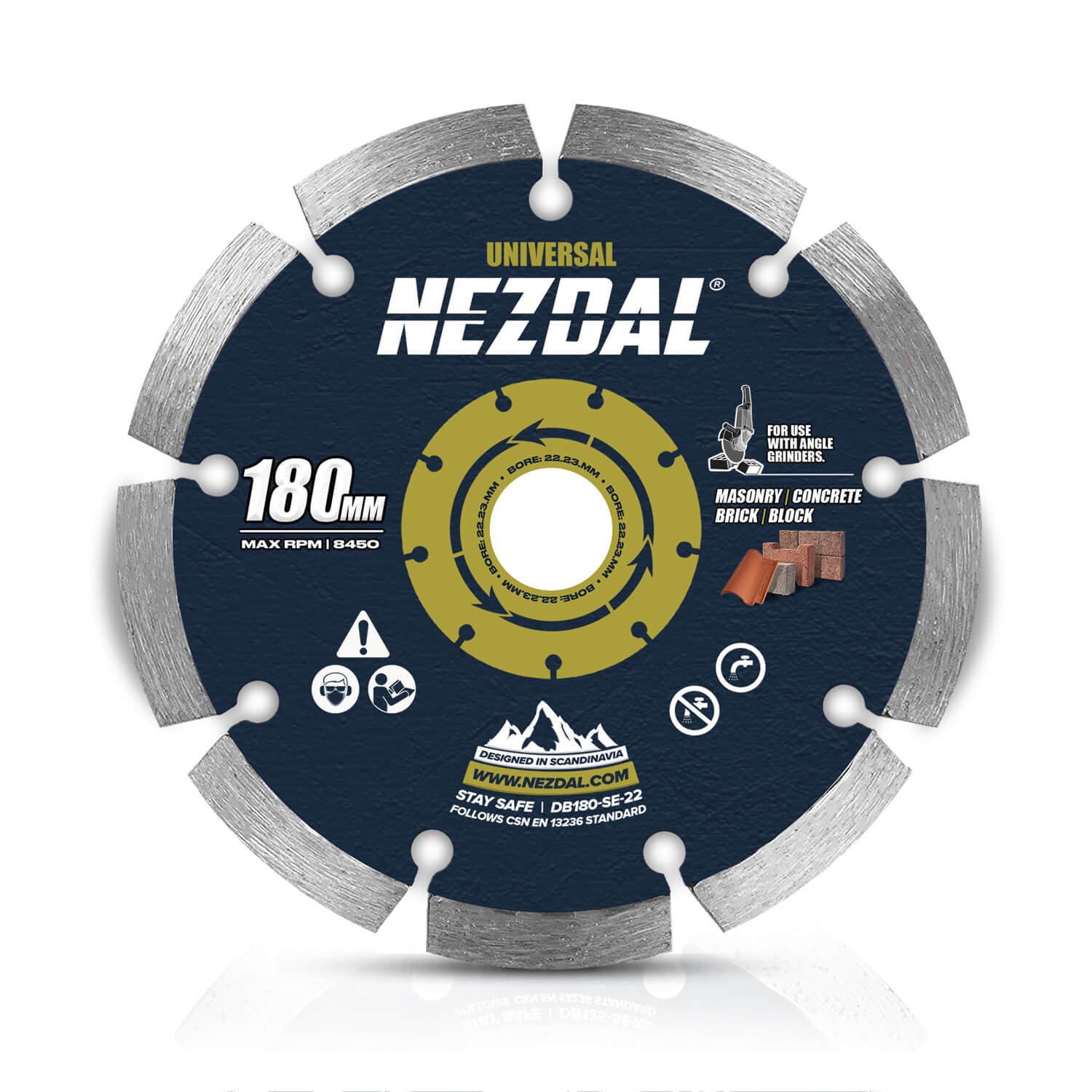 180mm | Beton, Dachziegel, Pflastersteine | Universal | Winkelschleiferscheibe