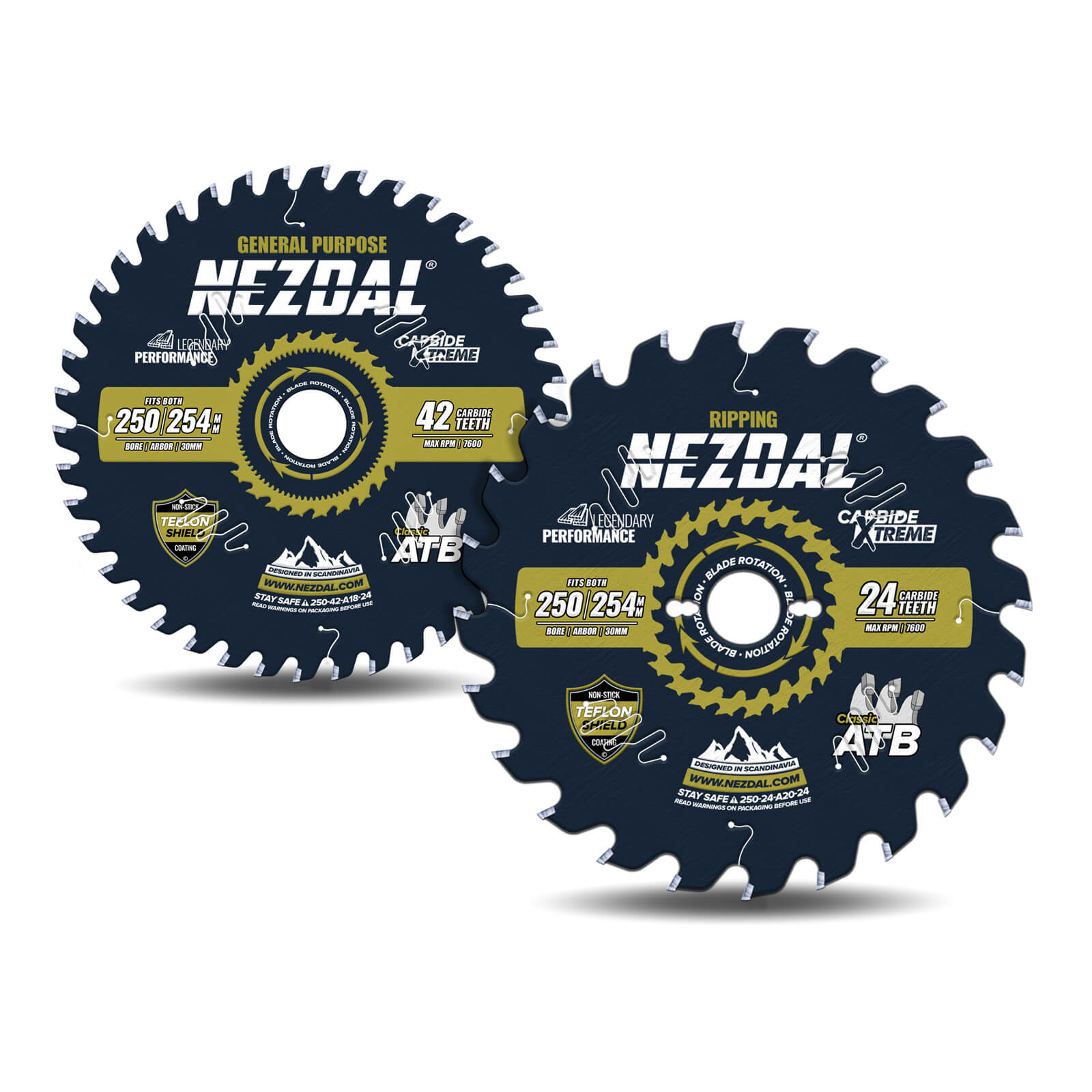 250/254mm Duo | 24, 42T | Längsschnitt, Universell | 2,8mm Schnittbreite | Tischkreissäge