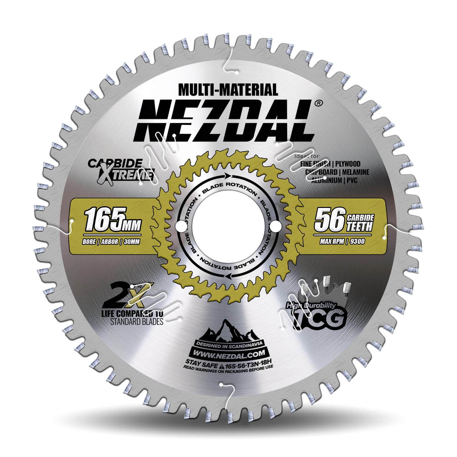 165mm | 56T | Multimaterial | Superfeine Schnittqualität | 30mm Aufnahmebohrung