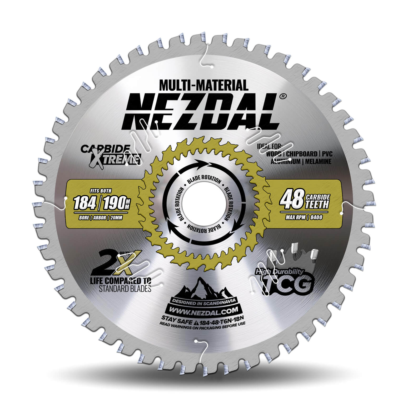 184mm | 48T | Multimaterial | Superfeine Schnittqualität | 30mm Aufnahmebohrung