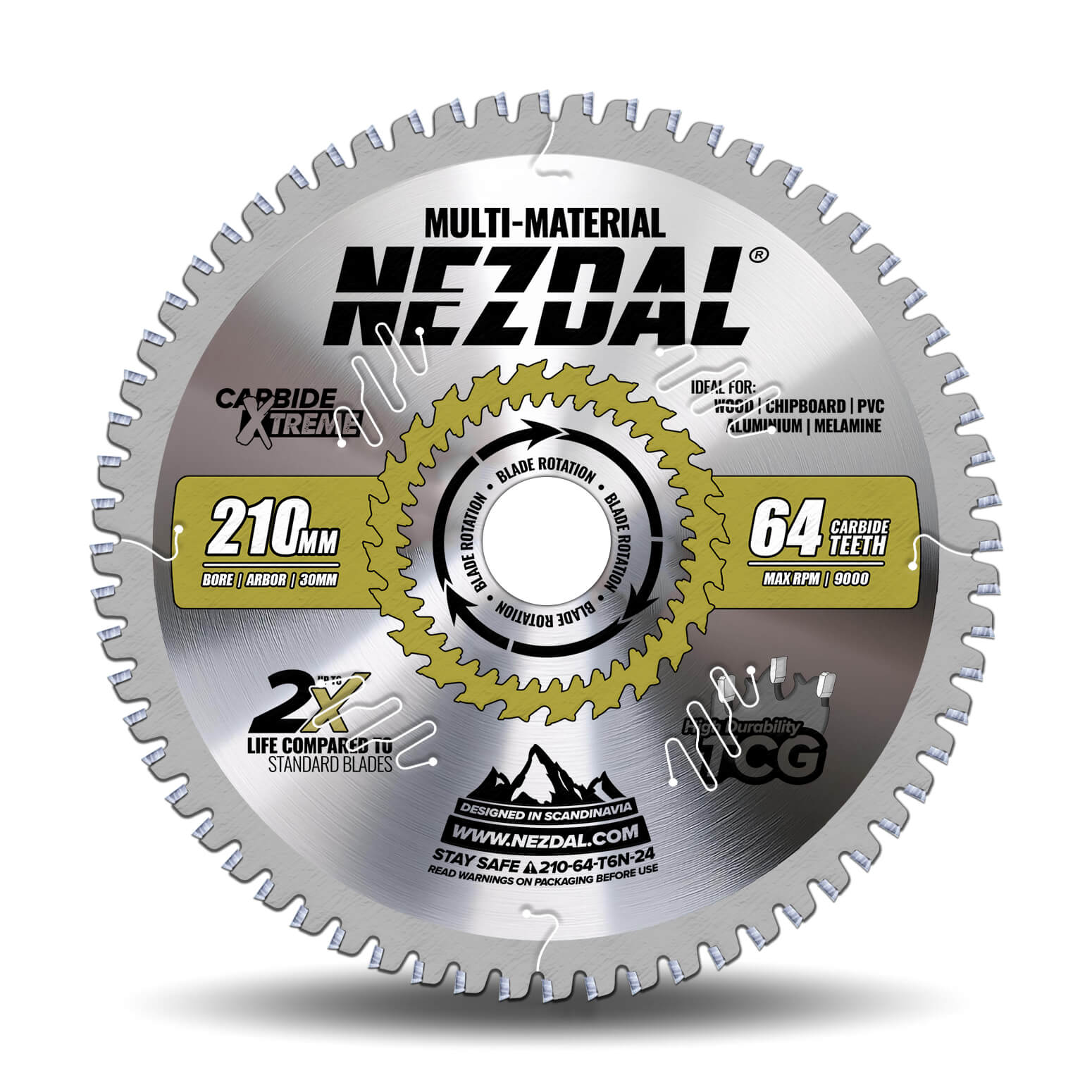 210mm | 64T | Multimaterial | Superfeine Schnittqualität | 2,4mm Schnittbreite