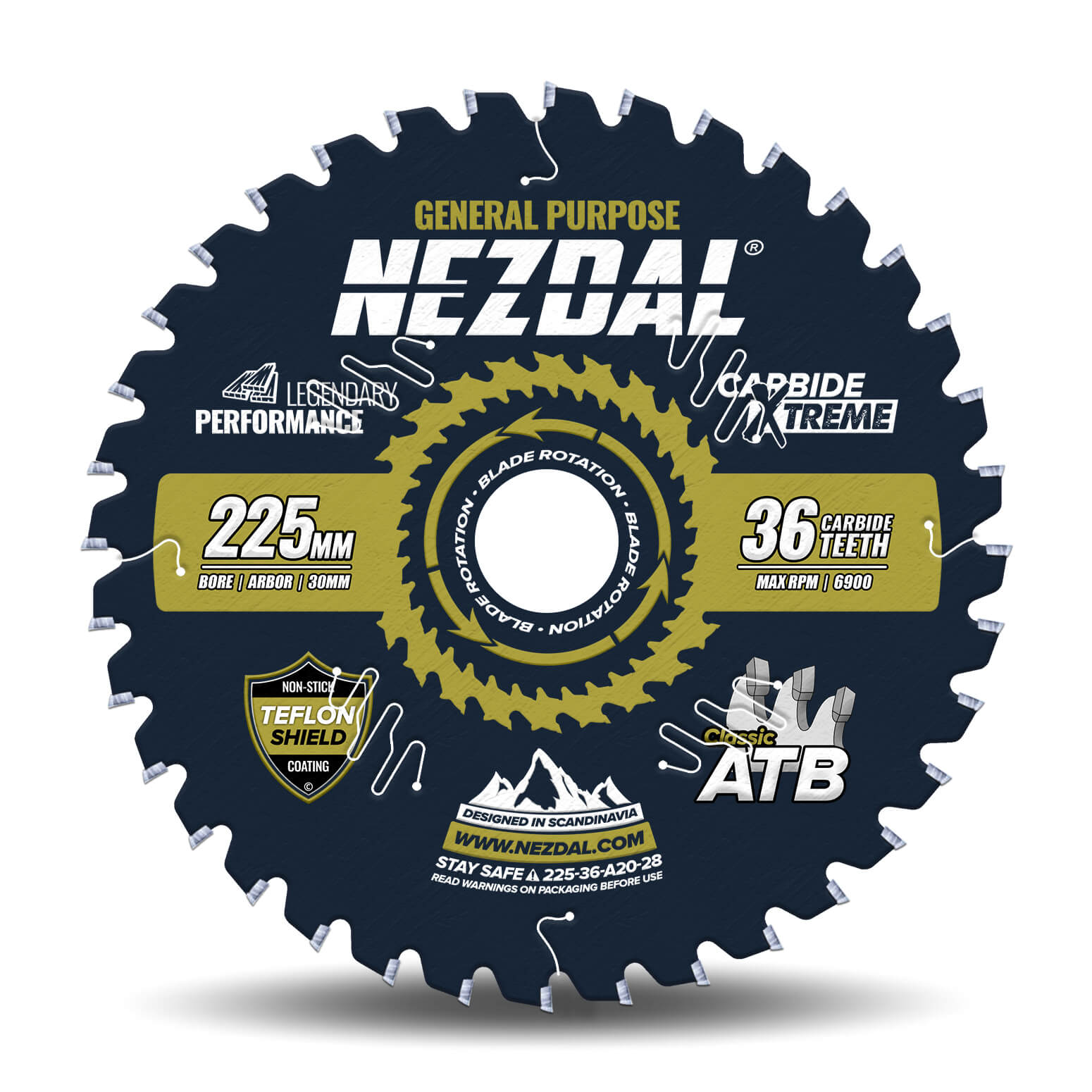 225mm | 36T | Universell | Holz