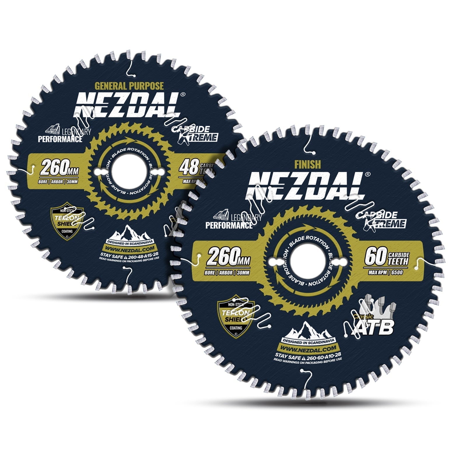 260mm Duo | 48, 60T | Universell, Feine Schnittqualität | Tischkreissäge