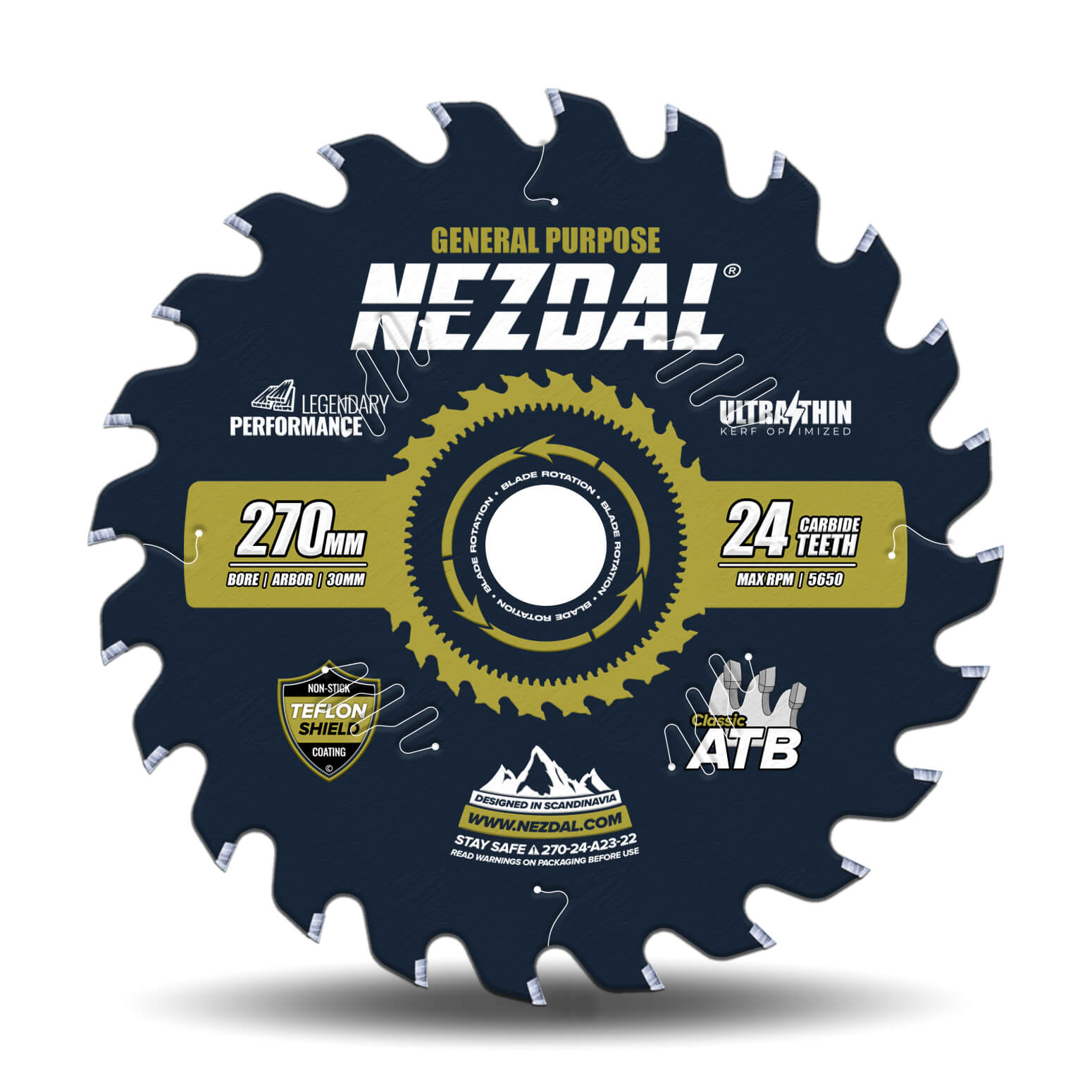270mm | 24T | Universell | Holz | Ultradünn Schnittbreite | Ideal für Akkusägen