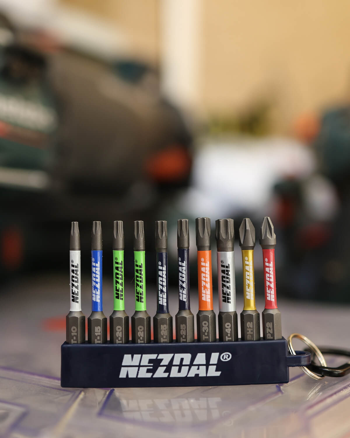 Carpenter's Favorites + Magnetizer | 60mm length | Color-coded | For Impact & Drill Drivers