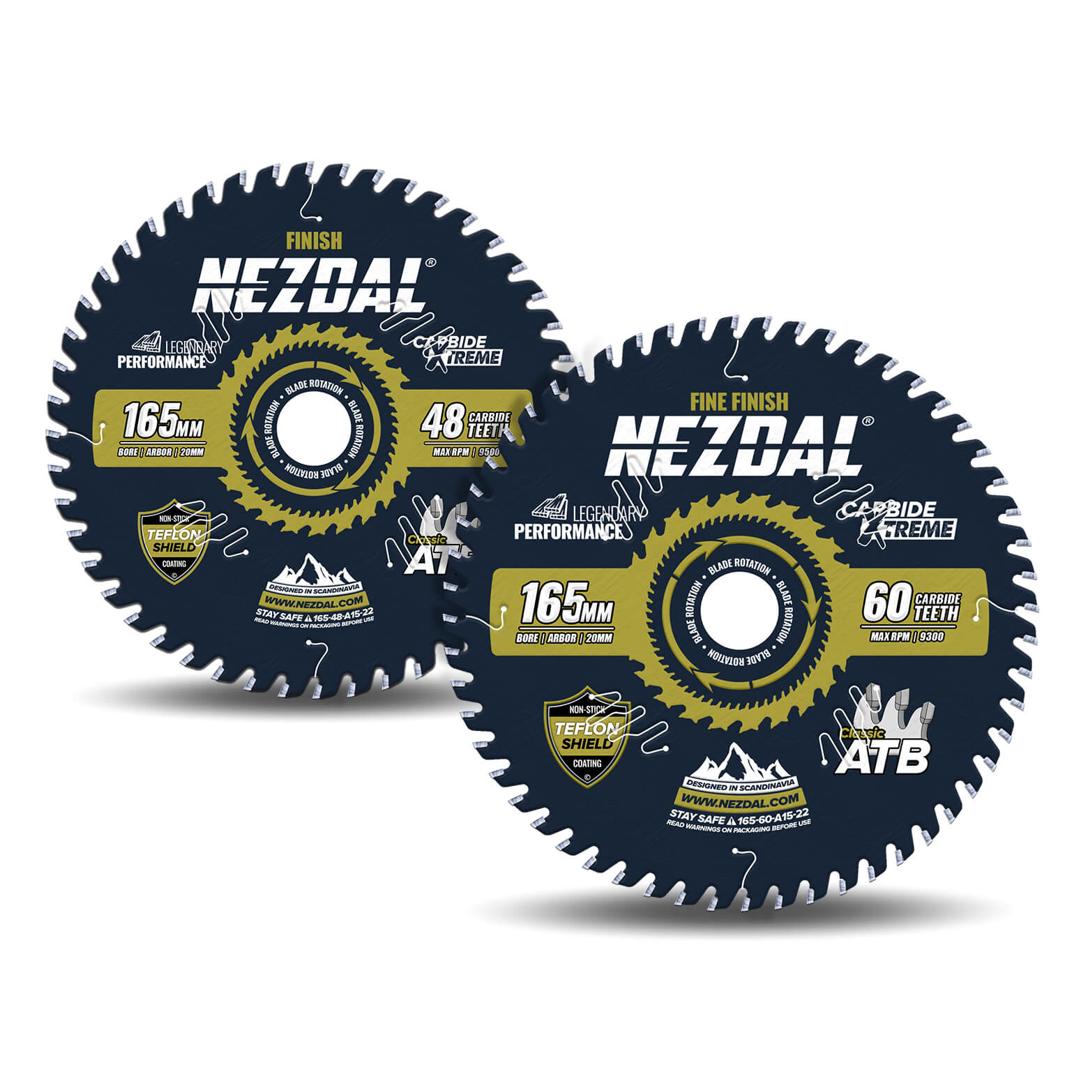 165mm Duo | 48, 60T | Feine Schnittqualität, Superfeine Schnittqualität | 2,2mm Schnittbreite | Stabil, Präzise