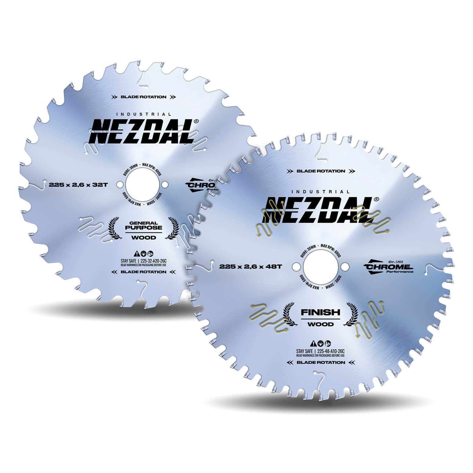 225mm Duo | 32, 48T | Universell, Feine Schnittqualität | Industriequalität | Ideal für Festool CS70