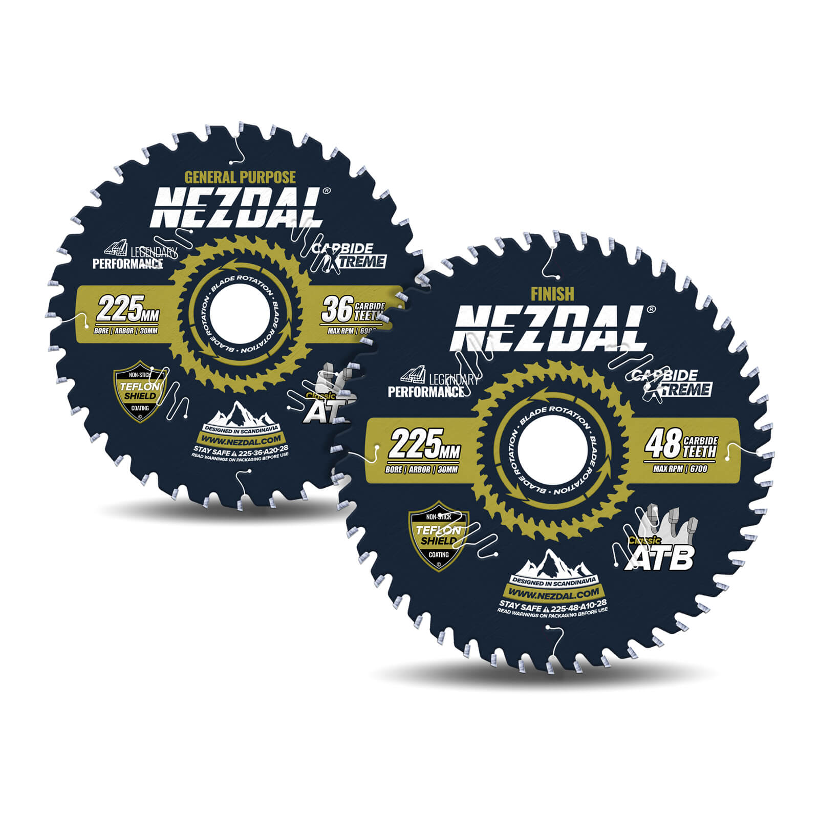 225mm Duo | 36, 48T | Universell, Feine Schnittqualität | Tischkreissäge