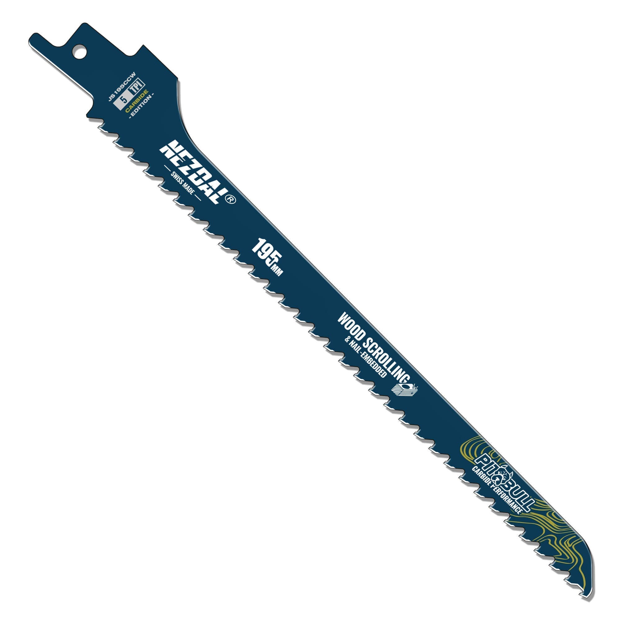 Kurvenschnitte | Multimaterial | 195mm | 50X längere Lebensdauer | Carbide Performance | Säbelsägeblatt