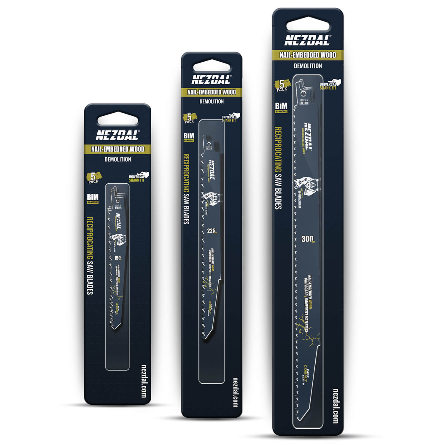 Demolition-Set | Blitzschnelle Schnitte | Holz & Nägel | Säbelsägeblätter | 15 Stk.