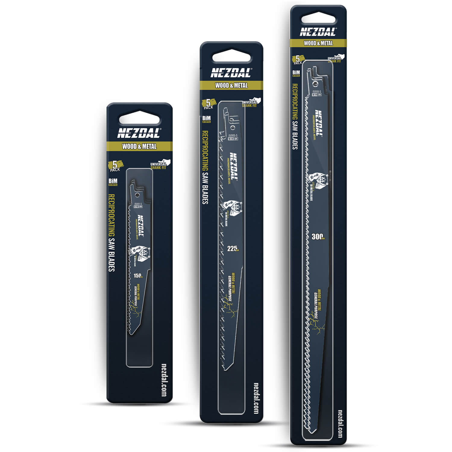 Multimaterial-Set | Vielseitig einsetzbar | Säbelsägeblätter | 15 Stk.