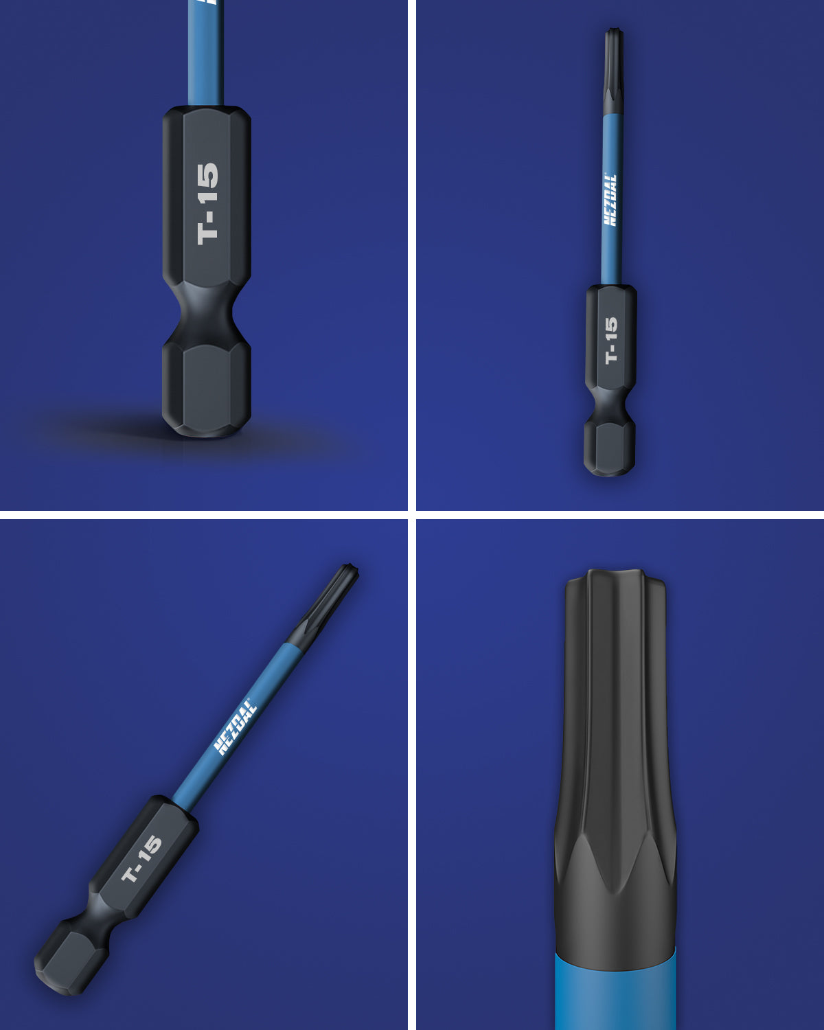 T15 | Bits | 60mm Länge | Farbcodiert | Perfekte Passform | Für Schlagschrauber & Bohrschrauber | 2 Stk.