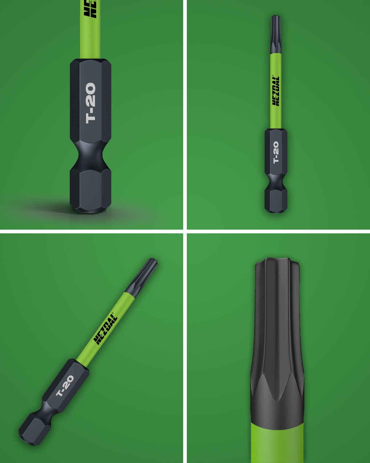 T20 | Bits | 60mm Länge | Farbcodiert | Perfekte Passform | Für Schlagschrauber & Bohrschrauber | 5 Stk.