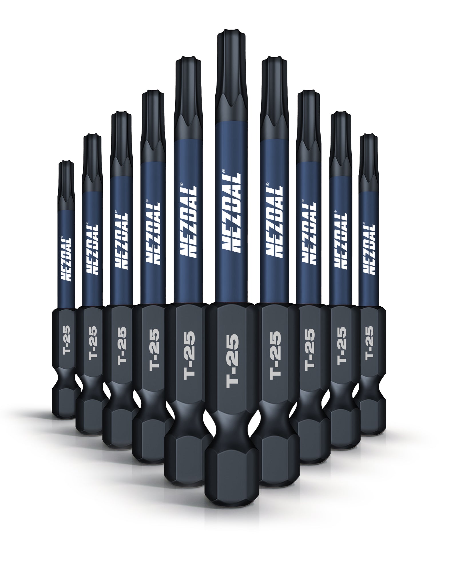 T25 | Bits | 60mm Länge | Farbcodiert | Perfekte Passform | Für Schlagschrauber & Bohrschrauber | 10 Stk.
