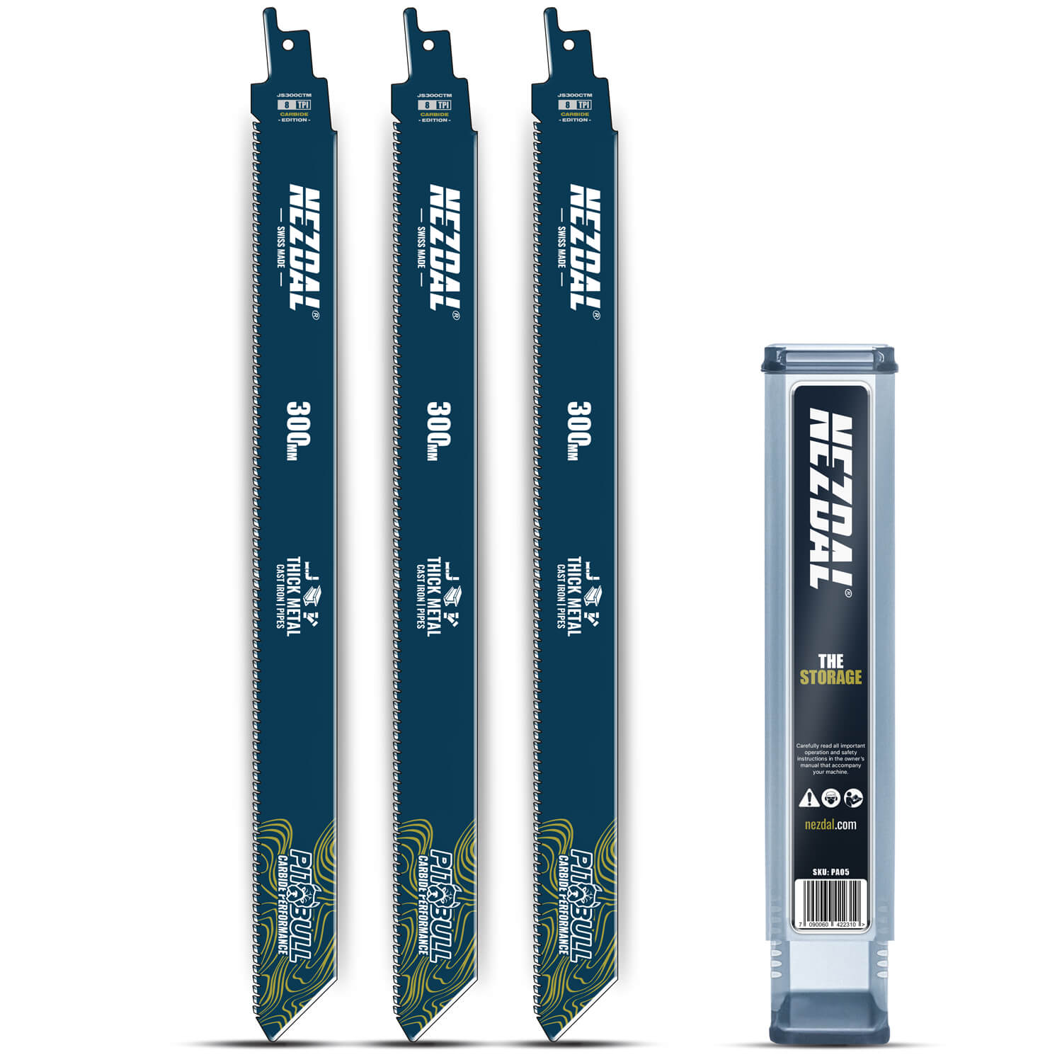 Dickblech | 300mm | 50X Lebensdauer | Carbide Performance | 3 Stk. | Inkl. Aufbewahrungsbox