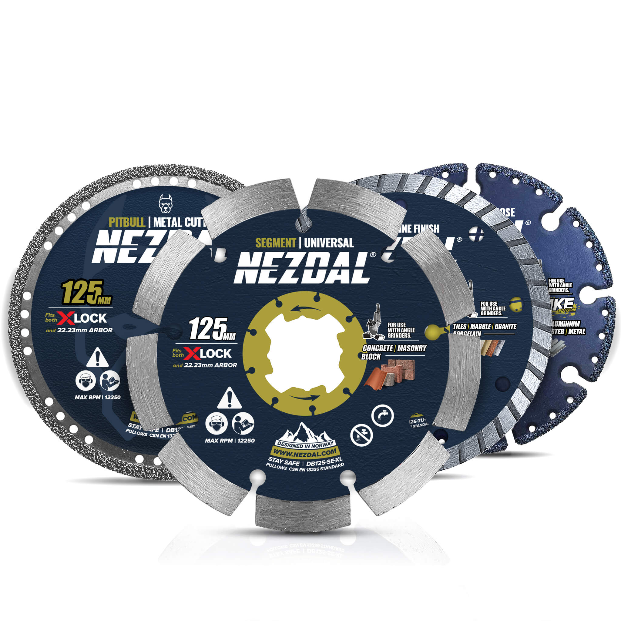 125mm diamond blade angle grinder set 4 pcs for wide area of applications