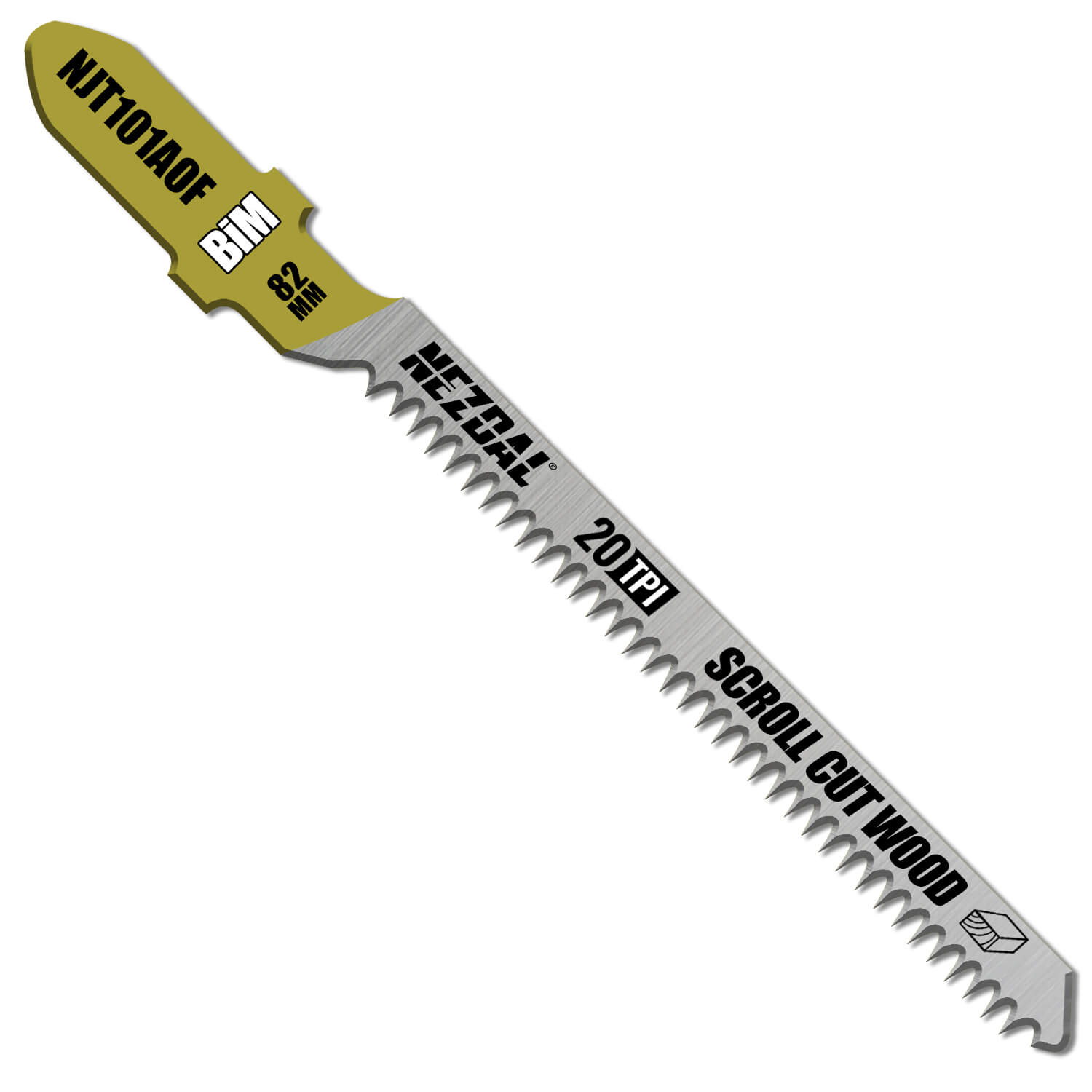 jig saw blades for fine top finish in wood applications