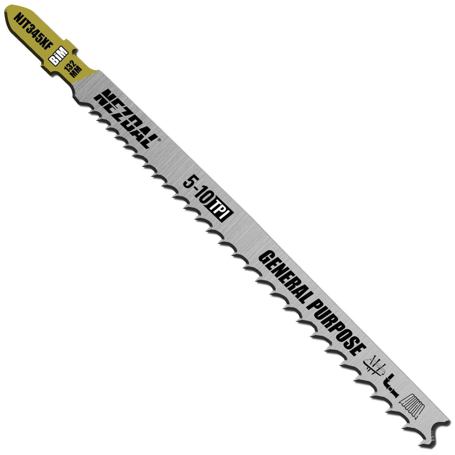 general purpose jig saw blade for wood and metal made of carbide